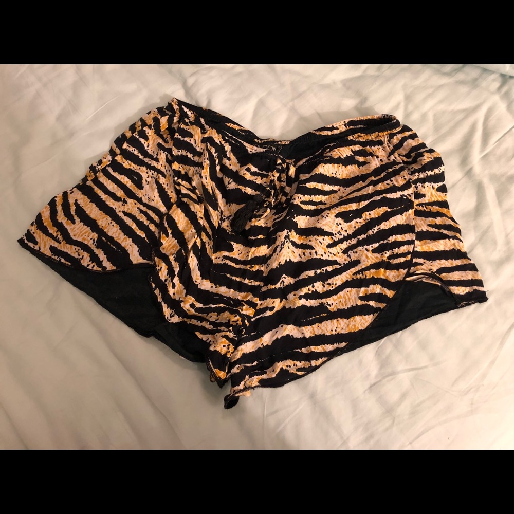 Volcom tiger print tulip shorts!